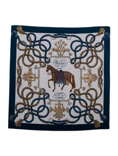 Pre-owned Hermes Palefroi Cashmere Shawl W/ Tags In Gray