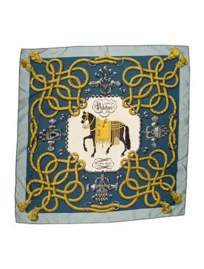 Pre-owned Hermes Palefroi Silk Scarf In Multi