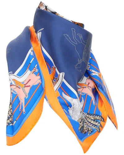 Pre-owned Hermes Hermès Pani La Shar Pawnee Silk Scarf (authentic Pre-loved)