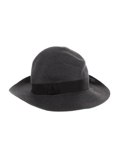 Pre-owned Hermes Paper Panama Hat In Black