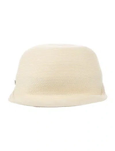Pre-owned Hermes Papier Emma Cap In Neutral