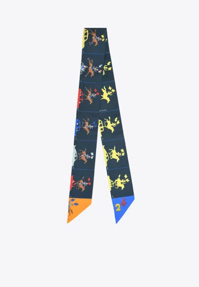 Pre-owned Hermes Hermès Parade Silk Twilly