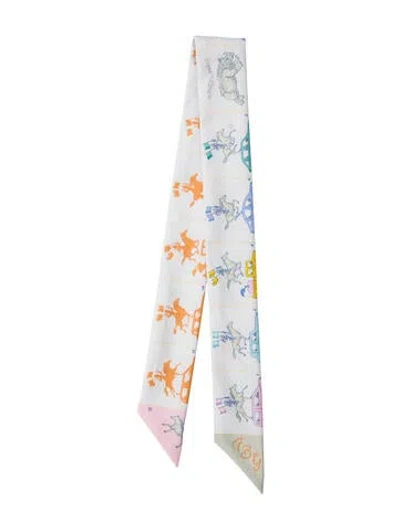 Pre-owned Hermes Parade Silk Twilly Scarf In Multi