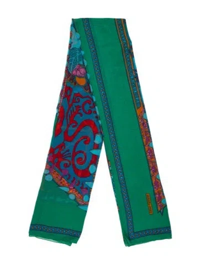 Pre-owned Hermes Pareo In Green