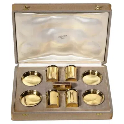 Pre-owned Hermes Paris & Ravinet D'enfert, A Rare French Silver-gilt Smoking Set
