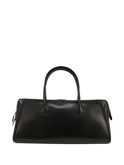 Pre-owned Hermes Paris-bombay Leather Tote Bag In Black