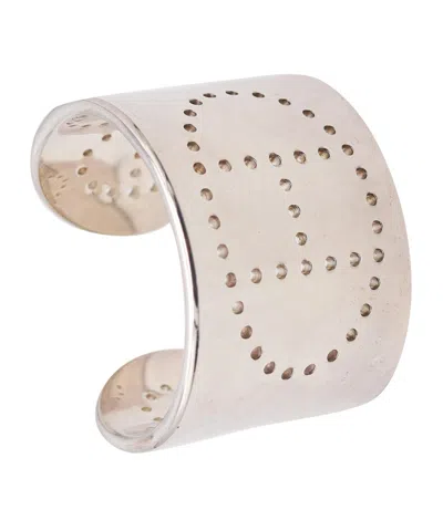 Pre-owned Hermes Paris "eclypse" Small Cuff Bracelet In Solid .925 Sterling Silver & Box In Multi