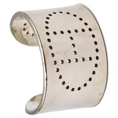 Pre-owned Hermes Hermès Paris Eclypse Small Cuff Bracelet In Solid .925 Sterling Silver In Multi