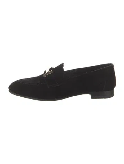 Pre-owned Hermes Paris H Logo Loafers In Black