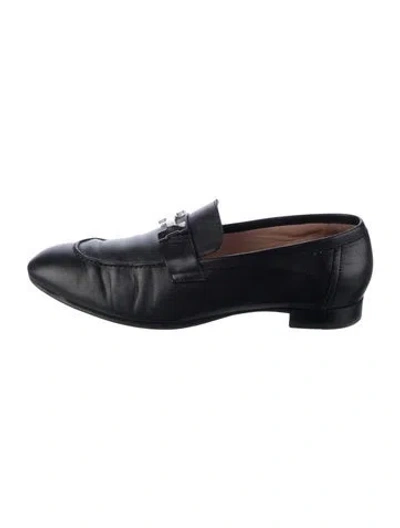 Pre-owned Hermes Paris H Logo Loafers In Blue