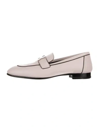 Pre-owned Hermes Paris H Logo Loafers In Pink