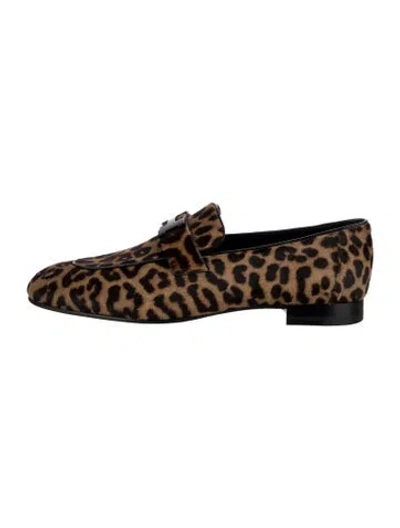 Pre-owned Hermes Paris Ponyhair Loafers In Brown