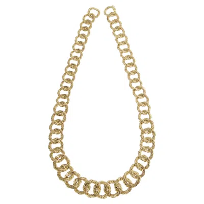 Pre-owned Hermes Paris Vintage 18k Yellow Gold French Necklace