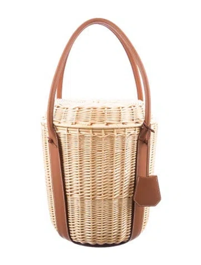 Pre-owned Hermes Park Soleil D'hermès Picnic Basket In Neutral