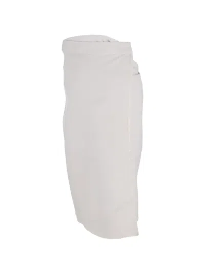 Pre-owned Hermes Patch-pocket Wrap Skirt In Gray