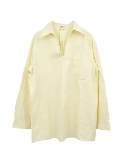 Pre-owned Hermes Patch-pocket Shirt In Yellow
