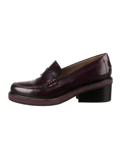 Pre-owned Hermes Patent Leather Pumps In Burgundy
