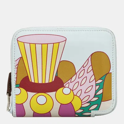 Pre-owned Hermes Patisserie Francaise Azap Compact Wallet