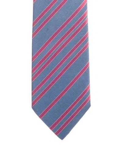 Pre-owned Hermes Pattern Print Hat In Blue