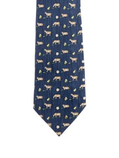 Pre-owned Hermes Pattern Print Tie