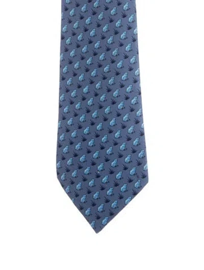 Pre-owned Hermes Pattern Print Tie