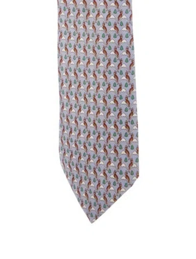 Pre-owned Hermes Pattern Print Tie