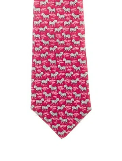 Pre-owned Hermes Pattern Print Tie