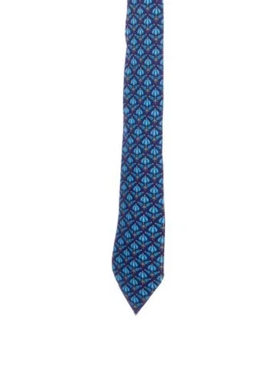 Pre-owned Hermes Pattern Print Tie