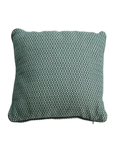 Pre-owned Hermes Pattern Throw Pillow In Green
