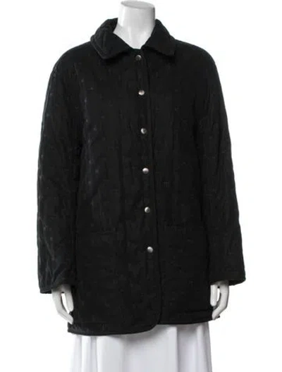 Pre-owned Hermes Patterned Coat In Black