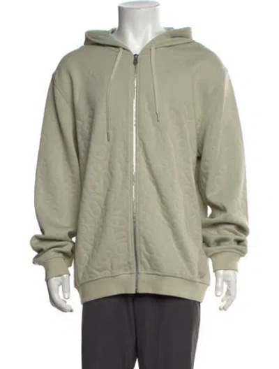 Pre-owned Hermes Patterned Crew Neck Hoodie W/ Tags In Green