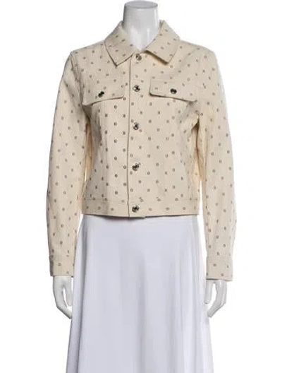 Pre-owned Hermes Patterned Jacket In Neutral