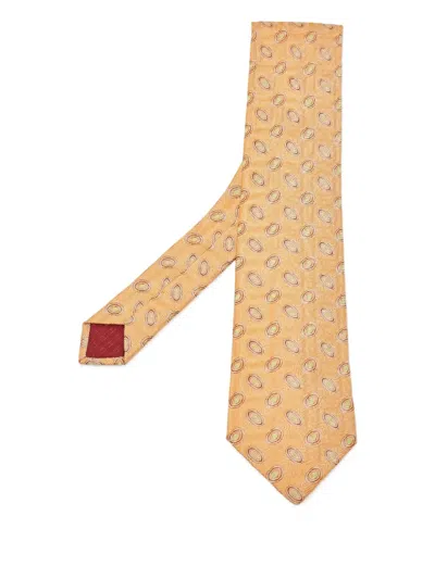 Pre-owned Hermes Patterned Silk Tie