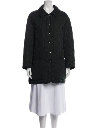 Pre-owned Hermes Peacoat In Green