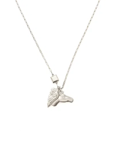 Hermes Hermès Pegasus Necklace In Silver
