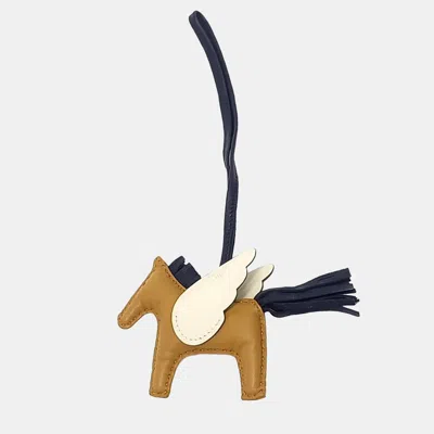 Pre-owned Hermes Pegasus Rodeo Bag Charm Small In Brown