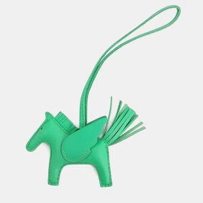 Pre-owned Hermes Pegasus Rodeo Bag Charm Small (w) In Green