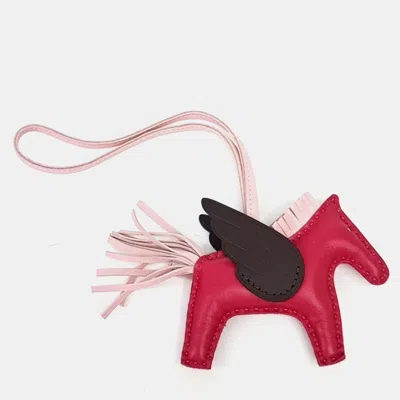 Pre-owned Hermes Hermès Pegasus Rodeo Bag Charm Small (z) In Pink