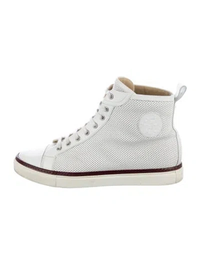 Pre-owned Hermes Perforated Jimmy Sneakers In White