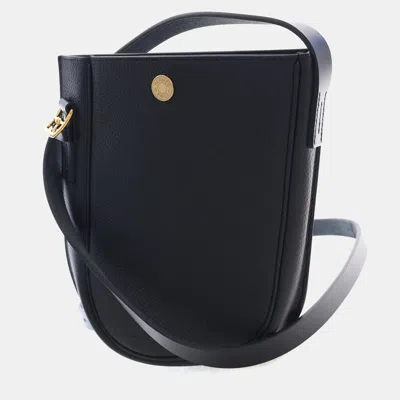 Pre-owned Hermes Perspective Cavaliere 21 Noir Togo Calfskin Leather Crossbody Bag In Black