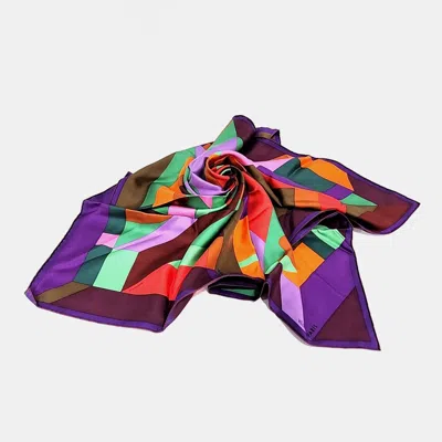 Pre-owned Hermes Perspective Cavalière Multicolor Silk Scarf