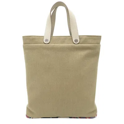 Pre-owned Hermes Petit H Beige Toile H Tote Bag () In Sand