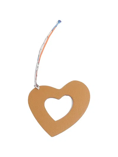 Pre-owned Hermes Petit H Heart Charm In Black