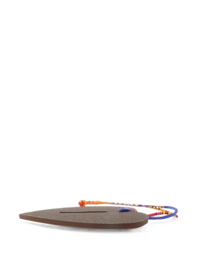 Pre-owned Hermes Petit H Heart Charm In Orange