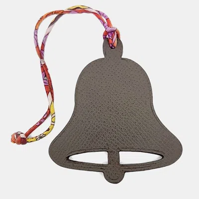 Pre-owned Hermes Petit H (petit Hache) Bag Charm In Brown