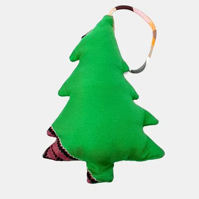 Pre-owned Hermes Petit H (petit Hache) Bag Charm In Green