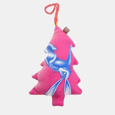 Pre-owned Hermes Petit H (petit Hache) Bag Charm In Pink