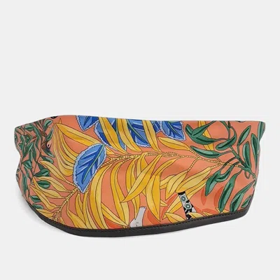 Pre-owned Hermes Petit H Silk Belt In Multi