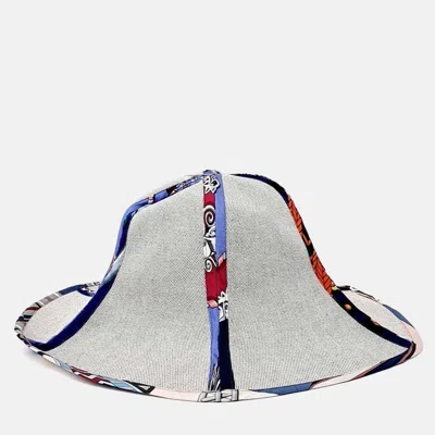 Pre-owned Hermes Petit Hache Hat In Gray
