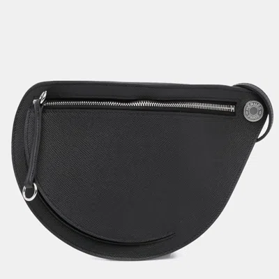 Pre-owned Hermes Petite Course Black Epsom Leather Tote Bag